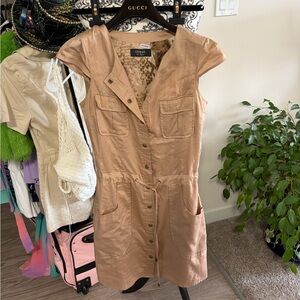 GUESS - Utility Shirt Dress in Blush